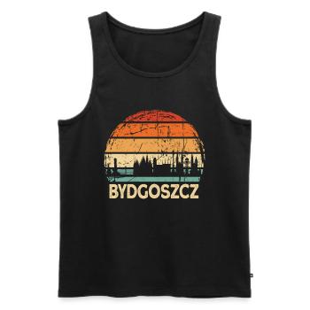 Pologne Bydgoszcz Skyline - Débardeur bio Premium Homme - noir - Devant - Michal (187cm)