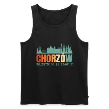 Polen Chorzow Skyline - Männer Premium Bio Tank Top - Schwarz - Vorne - Michal (187cm)