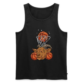 Basketball - Männer Premium Bio Tank Top - Schwarz - Vorne - Michal (187cm)