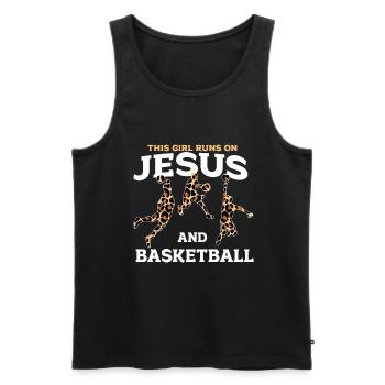 Basket-ball - Débardeur bio Premium Homme - noir - Devant - Michal (187cm)