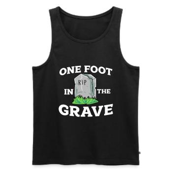 Ein Bein Witz Humor Geschenk - Männer Premium Bio Tank Top - Schwarz - Vorne - Michal (187cm)