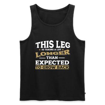 Ein Bein Witz Humor Geschenk - Männer Premium Bio Tank Top - Schwarz - Vorne - Michal (187cm)