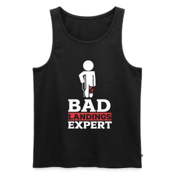 Ein Bein Witz Humor Geschenk - Männer Premium Bio Tank Top - Schwarz - Vorne - Michal (187cm)