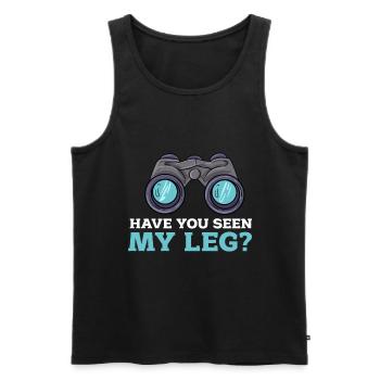 Ein Bein Witz Humor Geschenk - Männer Premium Bio Tank Top - Schwarz - Vorne - Michal (187cm)