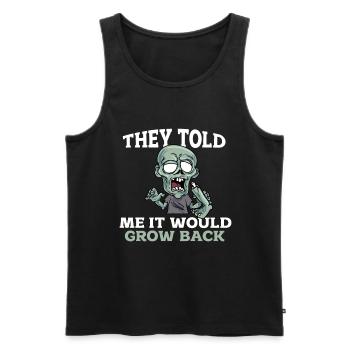 Ein Bein Witz Humor Geschenk - Männer Premium Bio Tank Top - Schwarz - Vorne - Michal (187cm)