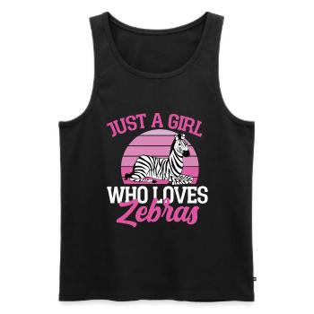 Zebra - Männer Premium Bio Tank Top - Schwarz - Vorne - AI Model Male 178 light (178cm)