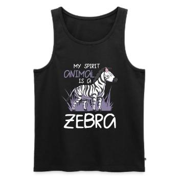 Zebra - Männer Premium Bio Tank Top - Schwarz - Vorne - AI Model Male 178 light (178cm)
