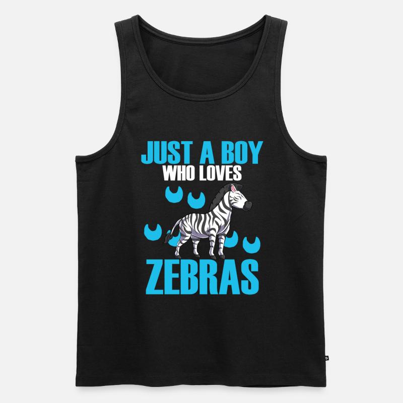 Zebra - Männer Premium Bio Tank Top - Schwarz