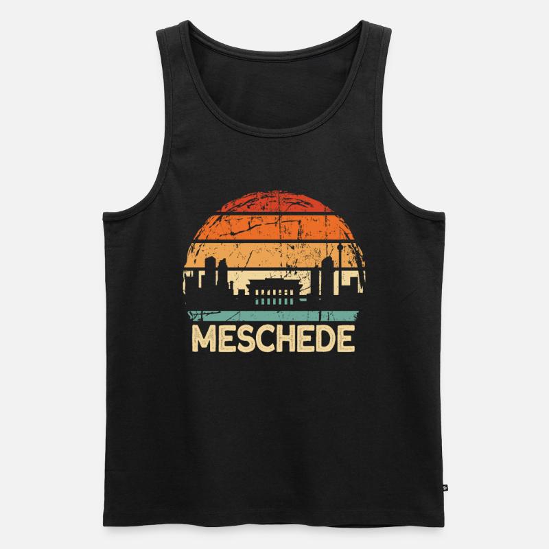 Meschede - Männer Premium Bio Tank Top - Schwarz
