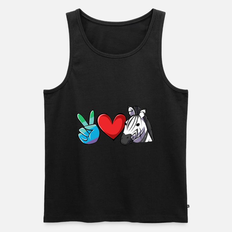 Zebra - Männer Premium Bio Tank Top - Schwarz