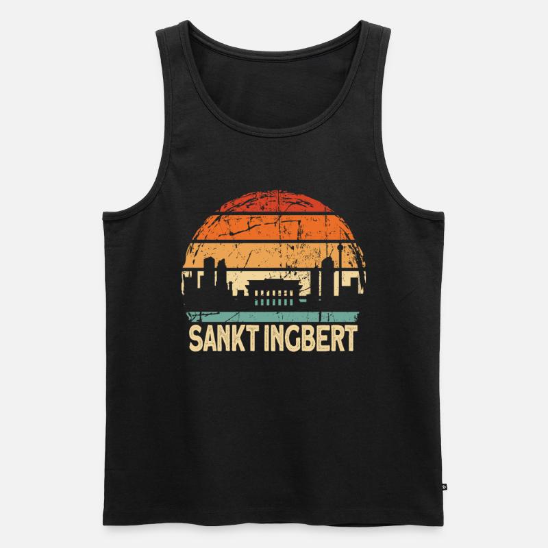 Sankt Ingbert - Männer Premium Bio Tank Top - Schwarz