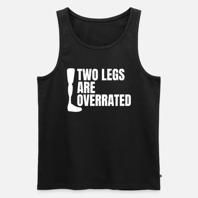 Amputiertes Bein Prothese Geschenk - Männer Premium Bio Tank Top - Schwarz