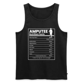 Amputated Leg Prosthesis Gift - Men's Premium Organic Tank Top - black - Front - AI Model Male 178 light (178cm)