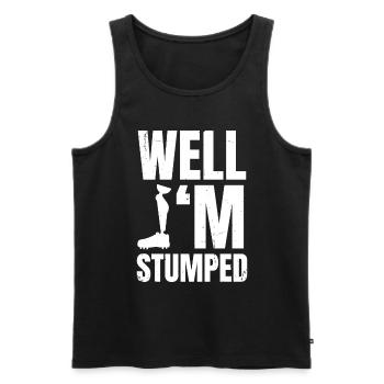 Amputated Leg Prosthesis Gift - Men's Premium Organic Tank Top - black - Front - AI Model Male 178 light (178cm)