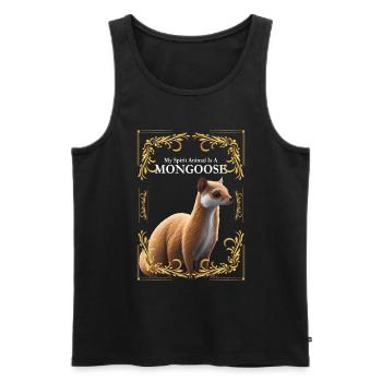 Mungusten Mungos Erdmännchen - Männer Premium Bio Tank Top - Schwarz - Vorne - AI Model Male 178 light (178cm)
