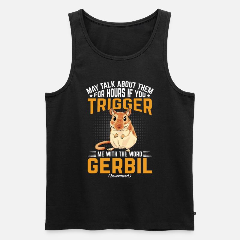 Rennmaus - Männer Premium Bio Tank Top - Schwarz