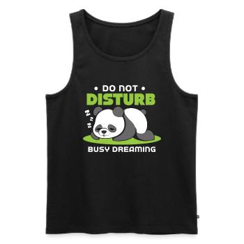 Don't disturb if you're dreaming - Men's Premium Organic Tank Top - black - Front - Michal (187cm)