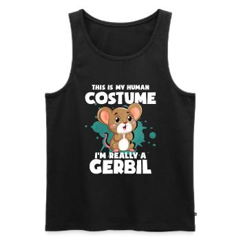 Rennmaus Maus Geschenk - Männer Premium Bio Tank Top - Schwarz - Vorne - Michal (187cm)