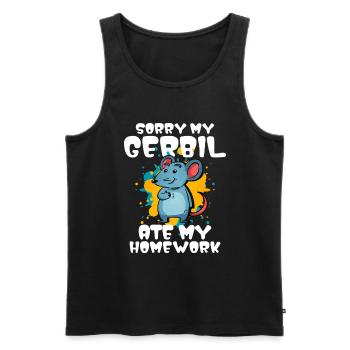 Rennmaus Maus Geschenk - Männer Premium Bio Tank Top - Schwarz - Vorne - Michal (187cm)