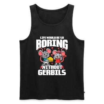 Rennmaus Maus Geschenk - Männer Premium Bio Tank Top - Schwarz - Vorne - Michal (187cm)