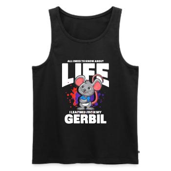 Rennmaus Maus Geschenk - Männer Premium Bio Tank Top - Schwarz - Vorne - Michal (187cm)