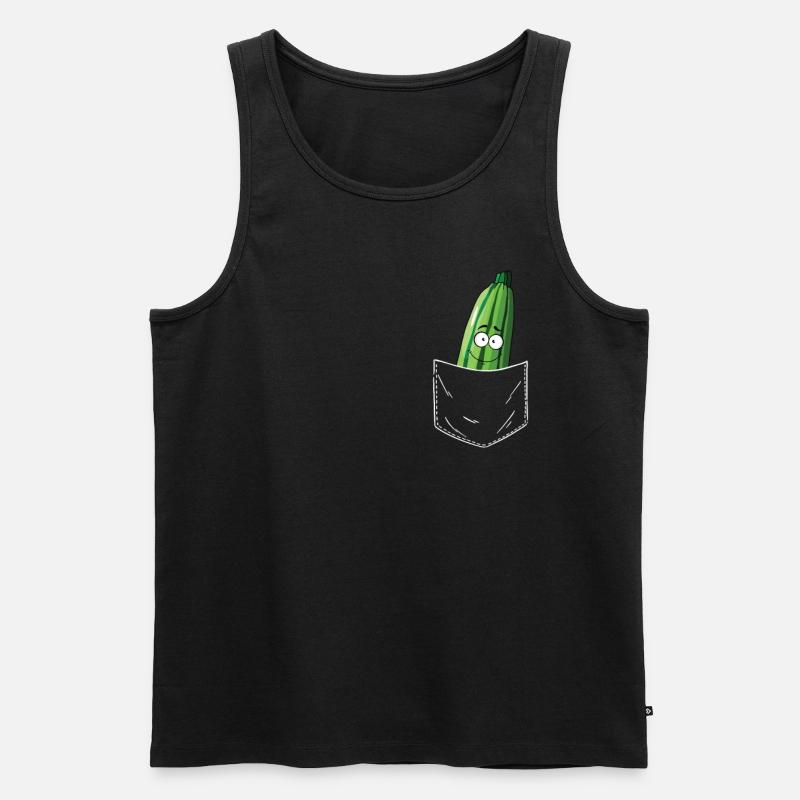 Zucchini - Männer Premium Bio Tank Top - Schwarz