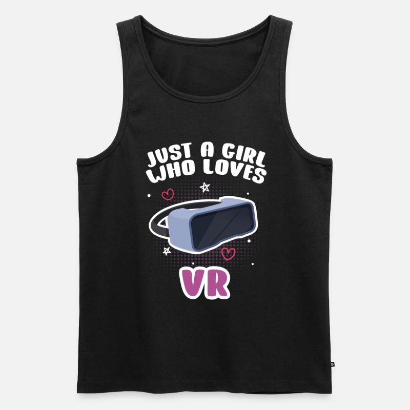 Virtual Reality VR Geschenk - Männer Premium Bio Tank Top - Schwarz