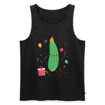 Courgette - Men's Premium Organic Tank Top - black - Front - AI Model Male 178 light (178cm)