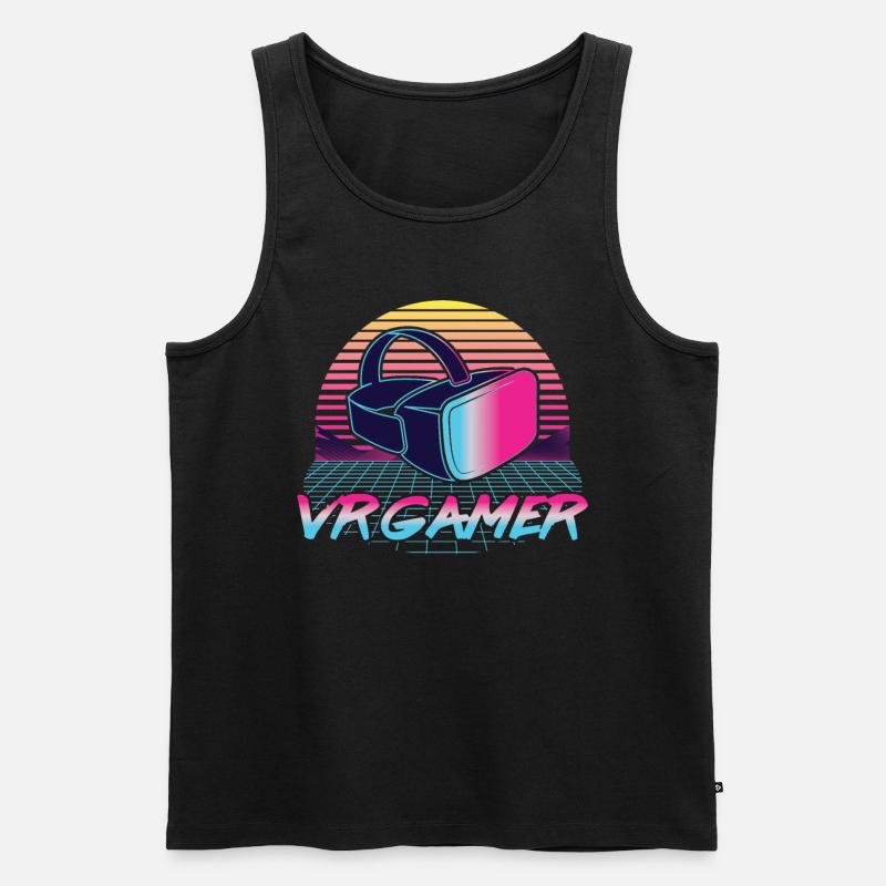 Virtual Reality VR Geschenk - Männer Premium Bio Tank Top - Schwarz