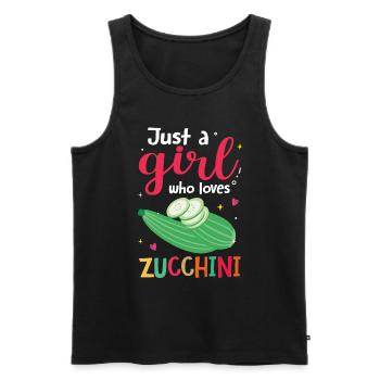 Courgette - Men's Premium Organic Tank Top - black - Front - AI Model Male 178 light (178cm)