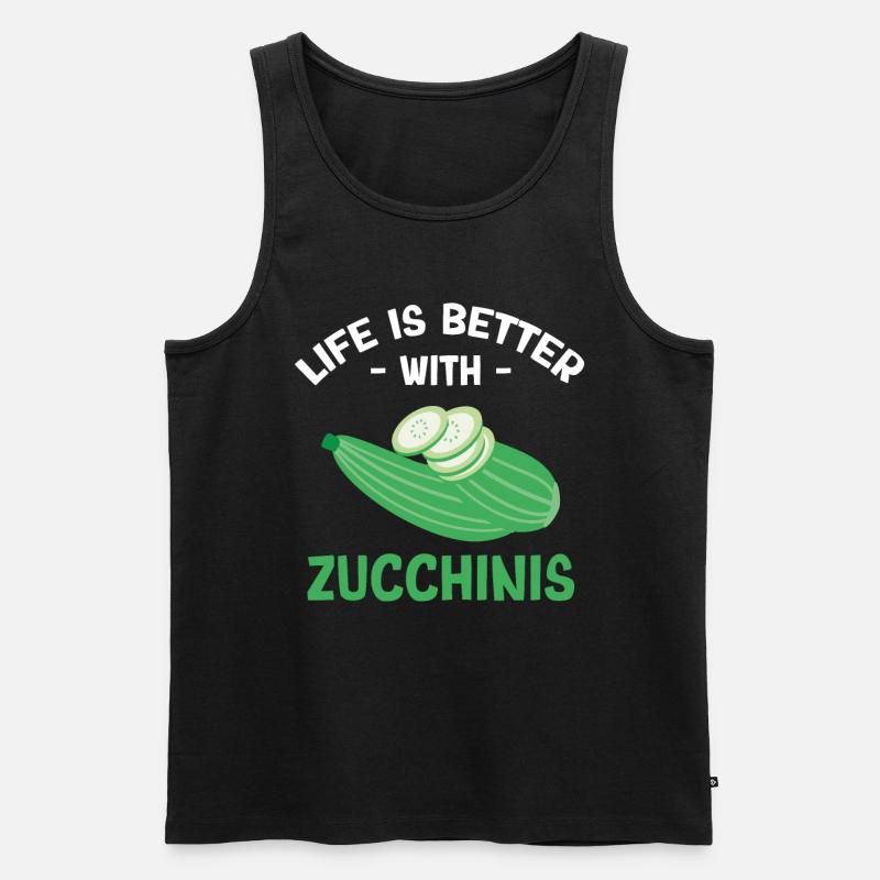Zucchini - Männer Premium Bio Tank Top - Schwarz