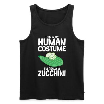 Courgette - Men's Premium Organic Tank Top - black - Front - AI Model Male 178 light (178cm)