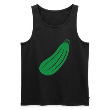 Courgette - Men's Premium Organic Tank Top - black - Front - AI Model Male 178 light (178cm)