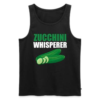 Courgette - Men's Premium Organic Tank Top - black - Front - AI Model Male 178 light (178cm)