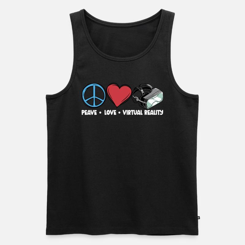 Virtual Reality VR Geschenk - Männer Premium Bio Tank Top - Schwarz