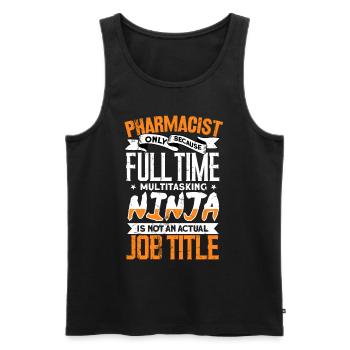 Pharmacist - Men's Premium Organic Tank Top - black - Front - AI Model Male 178 light (178cm)