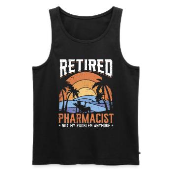 Pharmacist - Men's Premium Organic Tank Top - black - Front - AI Model Male 178 light (178cm)