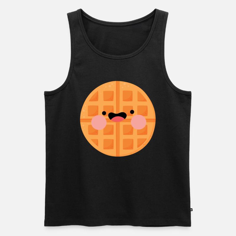 Waffeln - Männer Premium Bio Tank Top - Schwarz