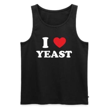 Ich liebe Hefe - Männer Premium Bio Tank Top - Schwarz - Vorne - AI Model Male 178 light (178cm)