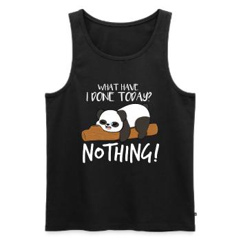 Do nothing panda sleep - Men's Premium Organic Tank Top - black - Front - AI Model Male 178 light (178cm)