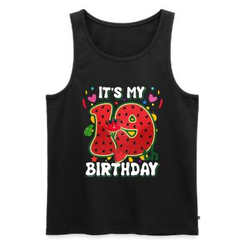 19. Geburtstag Wassermelone Sommer Geschenk - Männer Premium Bio Tank Top - Schwarz - Vorne - Michal (187cm)