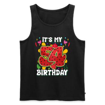 54th Birthday Watermelon - Men's Premium Organic Tank Top - black - Front - AI Model Male 178 light (178cm)