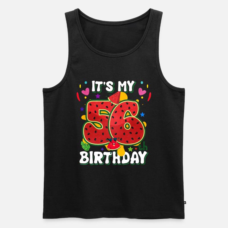 56e anniversaire de la pastèque - Débardeur bio Premium Homme - noir
