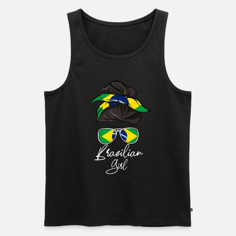 Brasilien - Männer Premium Bio Tank Top - Schwarz