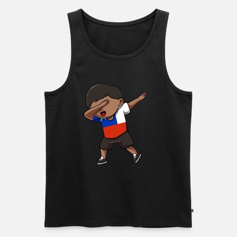 Chile - Männer Premium Bio Tank Top - Schwarz