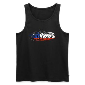Chile - Männer Premium Bio Tank Top - Schwarz - Vorne - AI Model Male 178 light (178cm)