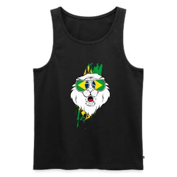Brasilien - Männer Premium Bio Tank Top - Schwarz - Vorne - Michal (187cm)