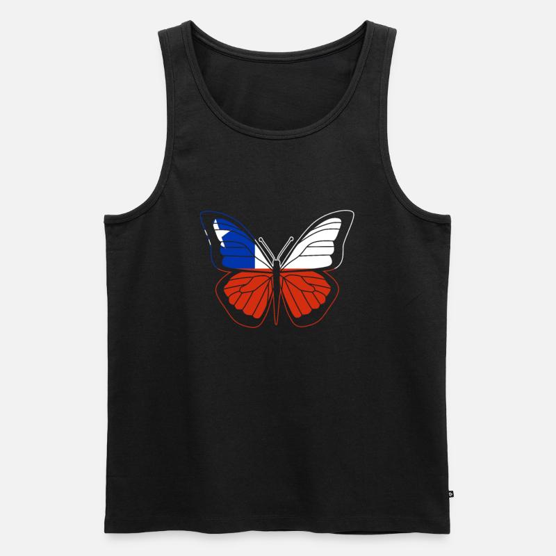 Chile - Männer Premium Bio Tank Top - Schwarz