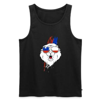Chile - Männer Premium Bio Tank Top - Schwarz - Vorne - AI Model Male 178 light (178cm)