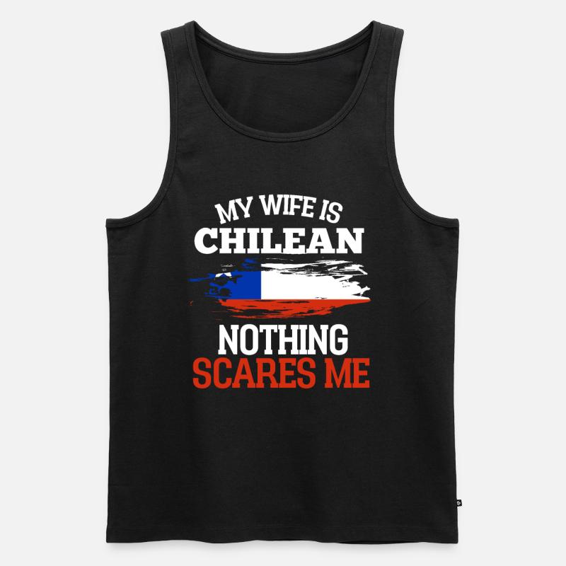 Chile - Männer Premium Bio Tank Top - Schwarz